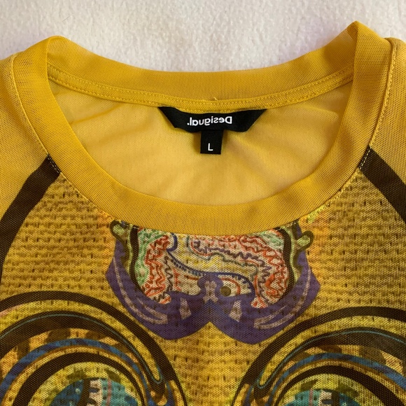 Desigual Lacroix Tulle Mesh Long-Sleeve - Picture 3 of 8